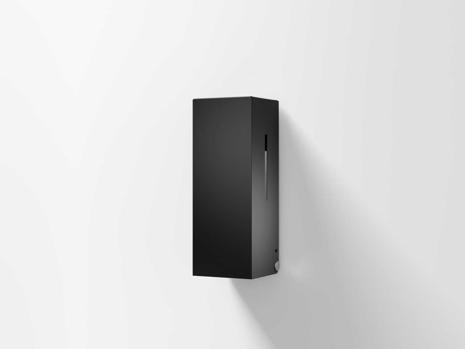 HEWI SENSORIC soap dispenser black matt Touchless soap dispenser with angular design in matt black stainless steel